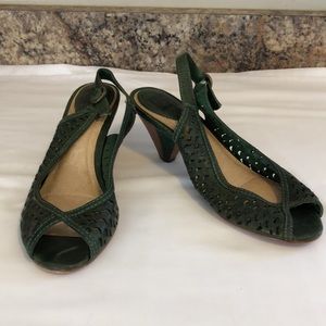 Frye Maya Cut Sling in Jade